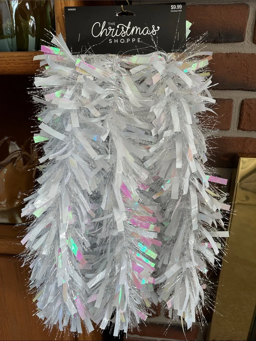 7 White MEGA Iridescent Tinsel 9 FEET LONG Garlands for Weddings, Holidays ~ NWT